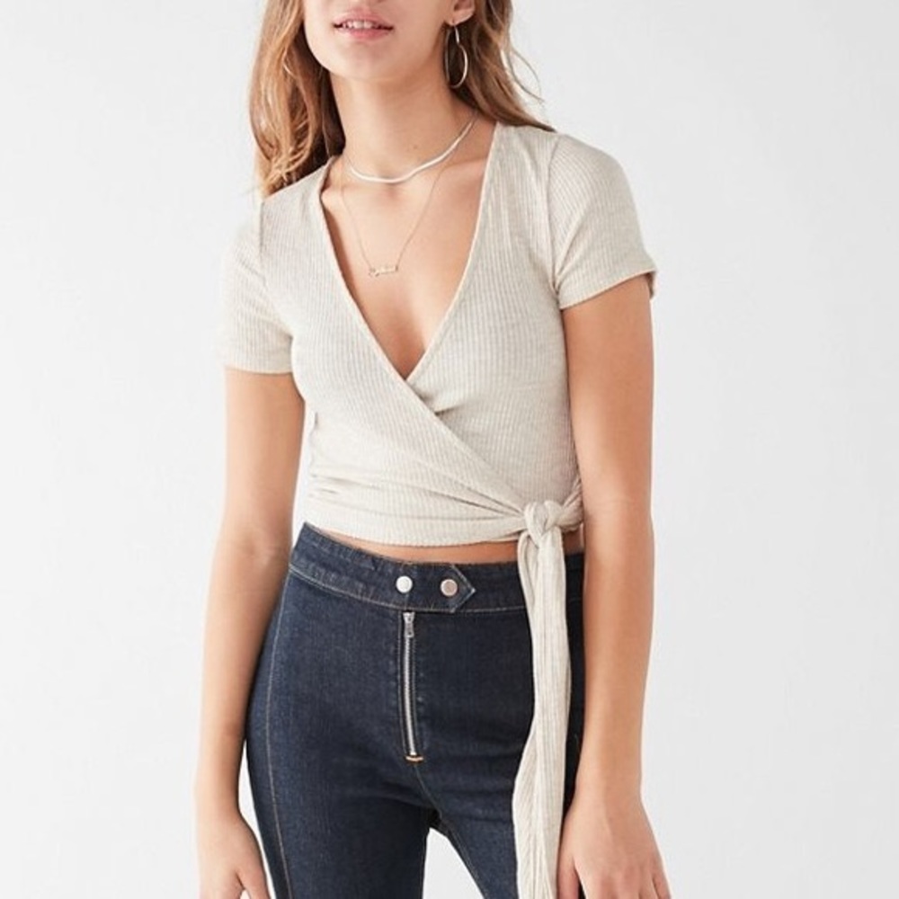 Project Social T Bailey Wrap Crop Top
